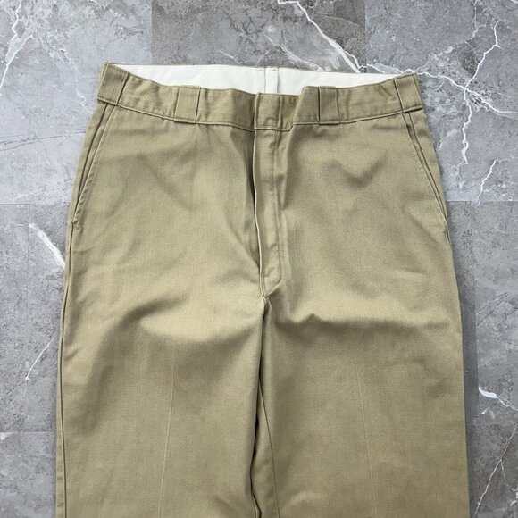 DICKIES CHINO PANTS MENS 36X29 * KHAKI WORKWEAR CASUAL - Picture 5 of 11